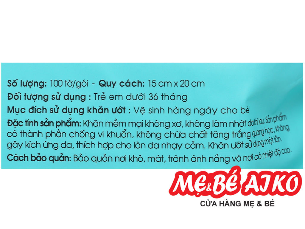 [HCM]Combo 3 Gói Khăn Ướt Không Mùi 100 tờ/gói
