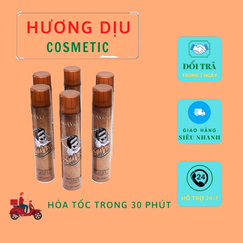 KEO Gôm xịt giữ nếp tóc cứng SUAVECITO