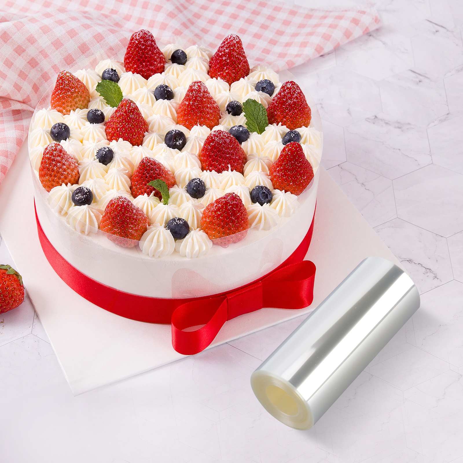 Cuộn mica bọc thành bánh mousse 2 size không lõi (6cm và 8cm)