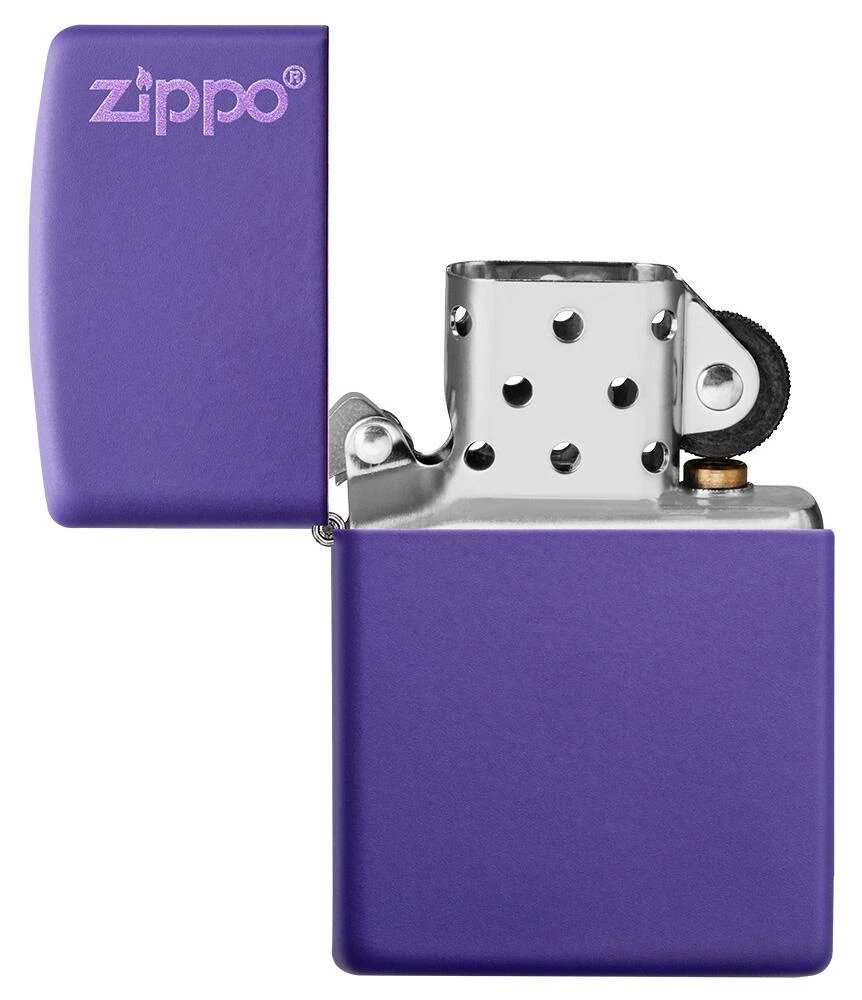 Zippo Lighter Purple Matte Zippo Logo 237Zl