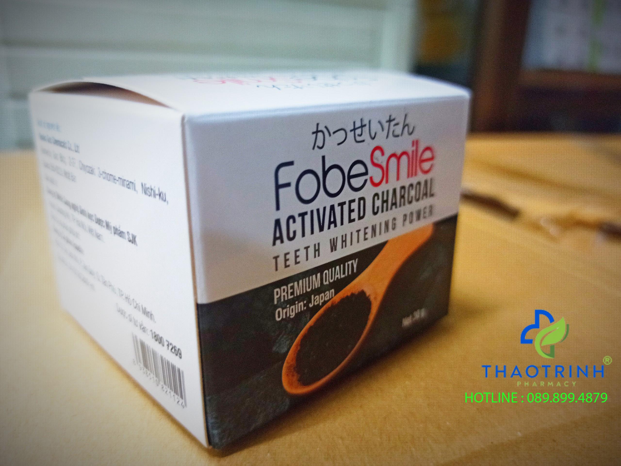 [HCM]Bột than hoạt tính trắng răng FOBESMILE (Hũ 30g)