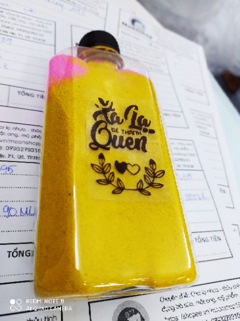 Combo 10 chai nhựa dẹp nắp đen 330ml