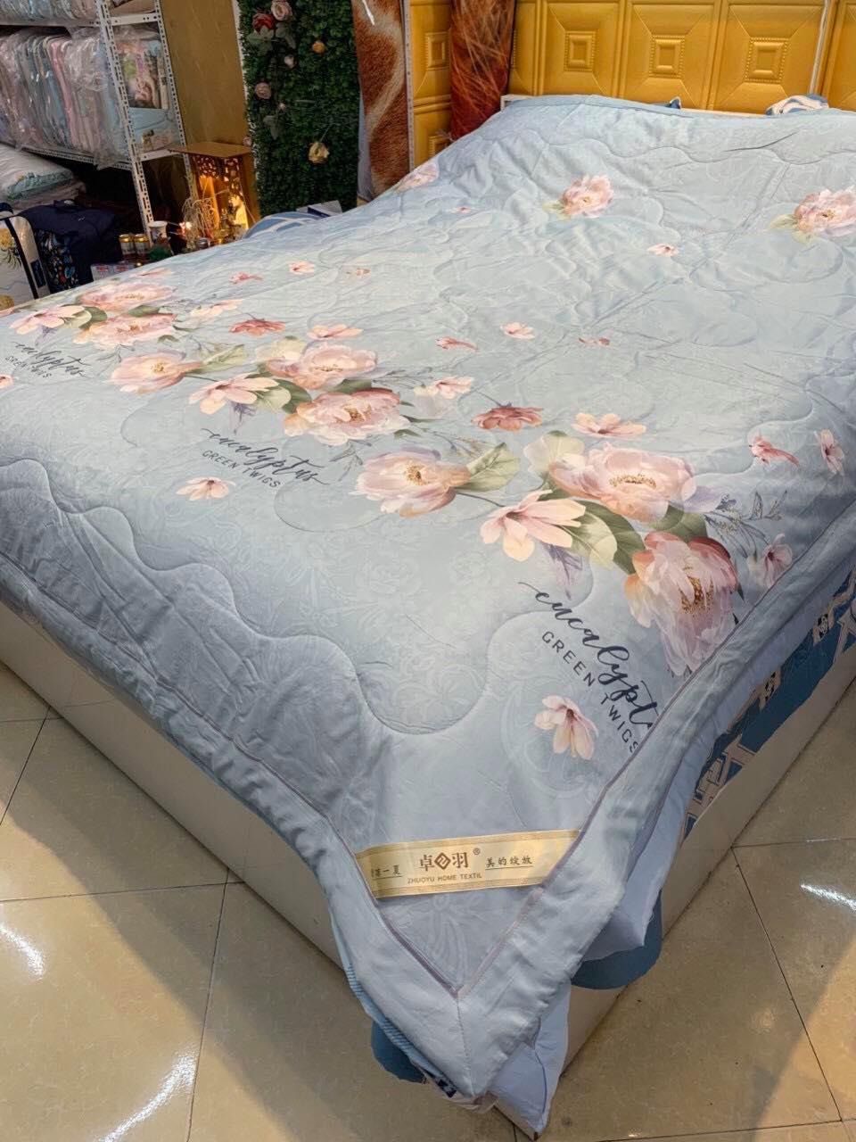 CHĂN LỤA ĐẮP MÙA HÈ THU siêu mềm, nhẹ, êm, mát kích thước 2mx2.3m