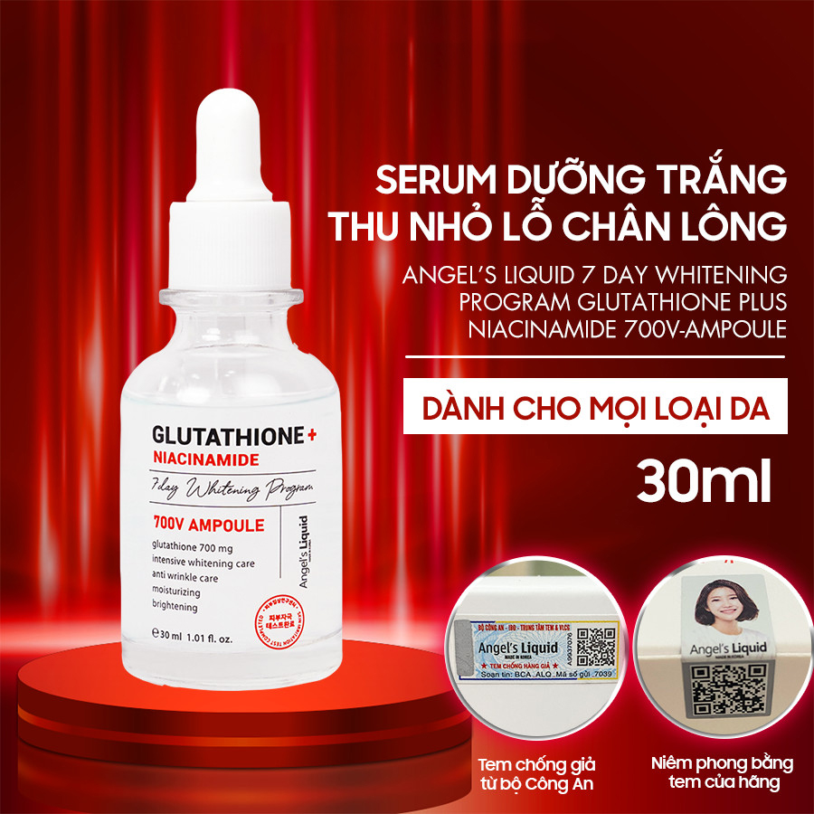 Combo mờ thâm nám, dưỡng trắng, se khít chân lông Angel's Liquid (Toner Niacinamide 150ml + Serum Niacinamide 30ml)