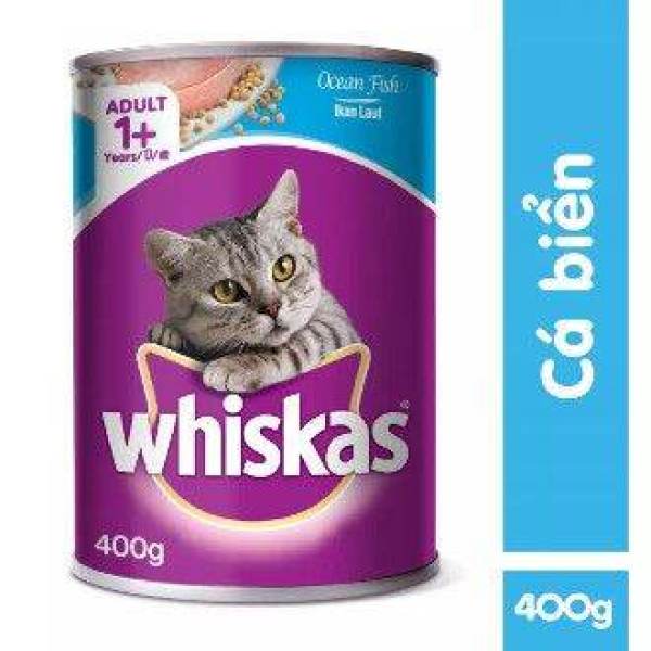 hàng chất lượng cao2 thức ăn mèo Whiskas vị cá biển lon 400ghàng chất lượng cao