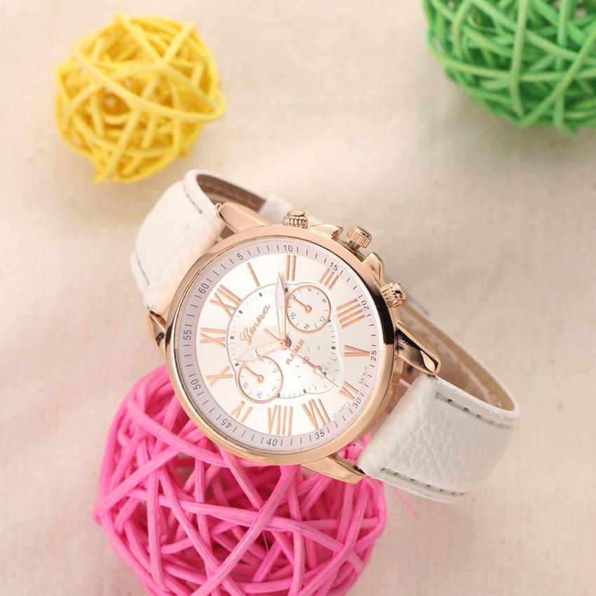 Đồng Hồ Nữ AH575 Geneva Dây Da Thời Trang