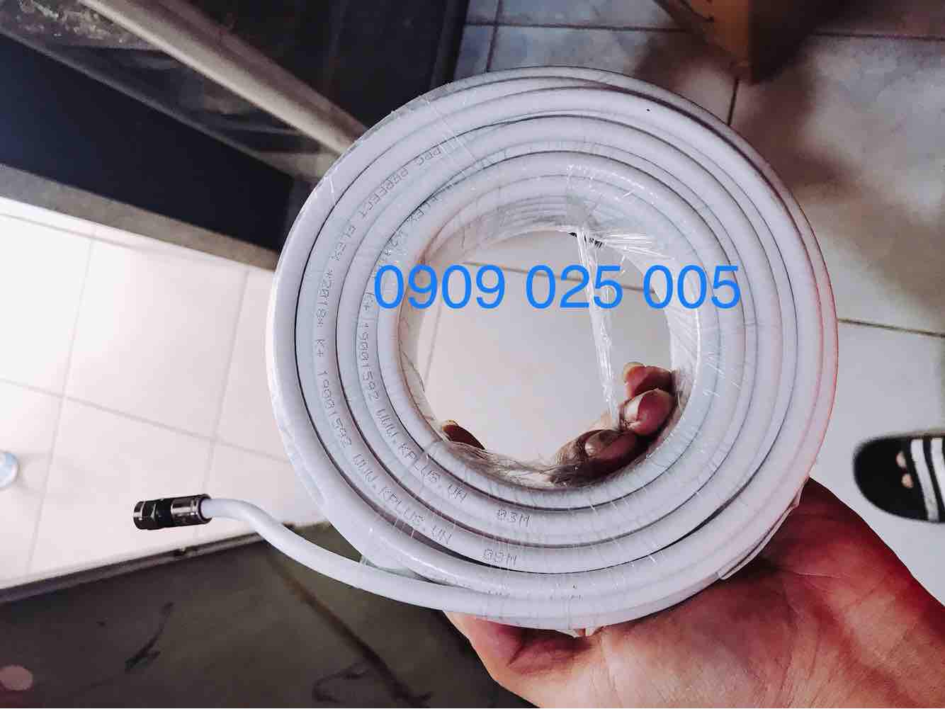 Dây cáp đồng trục truyền hình k+ 20 mét bấm 2 đầu sẵn