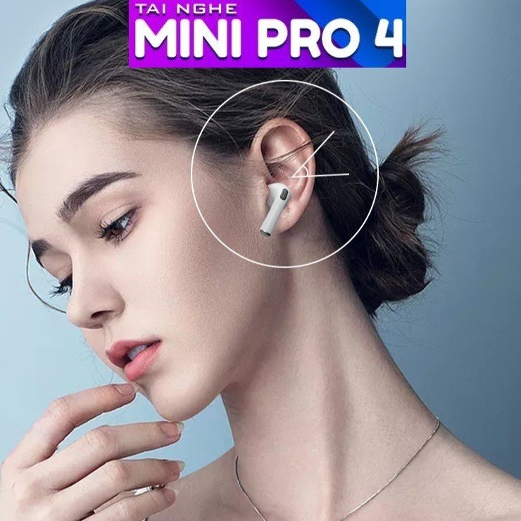 Tai nghe bluetooth không dây Inpods PRO 4 - Tự động kết nối khi mở nắp máy - Nghe nhạc cực êm - BẢO HÀNH 1 ĐỔI 1