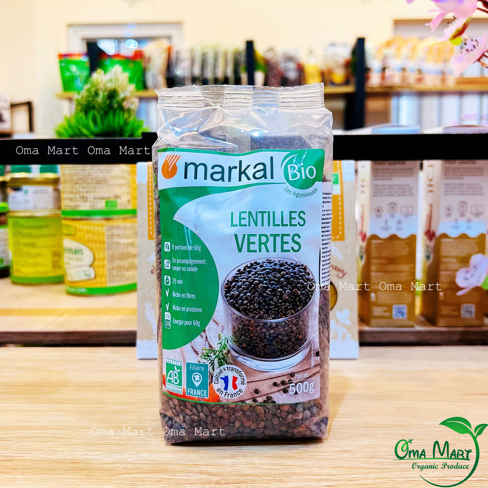 Lentils green organic MARKAL 500g