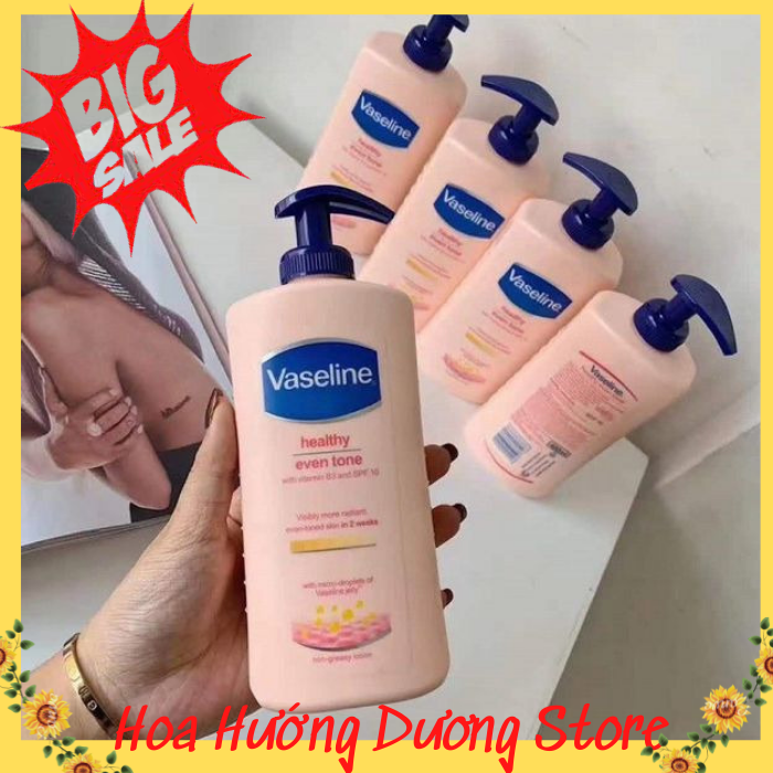 Sữa Dưỡng Thể Vaseline Healthy White Even Tone Dưỡng thể VASELINE HEALTHY EVEN TONE Phục hồi da hư tổn từ bên trong, tăng độ đàn hồi da. Cải thiện tình trạng lão hóa da, giảm thiểu nếp nhăn.