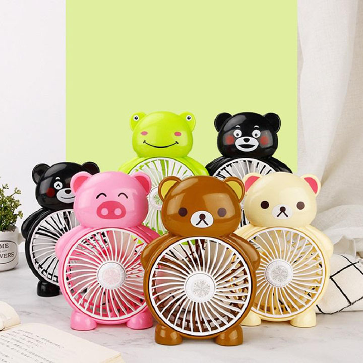 Quạt mini 3 cánh để bàn hình thú dễ thương - GD0132