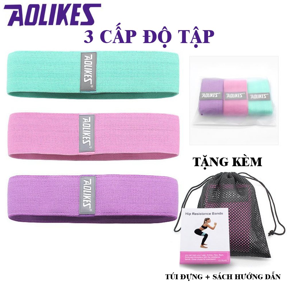 Dây Kháng Lực MiniBand Tập Mông Aolikes 3604 (3 cấp độ)