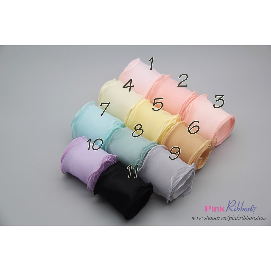 Voan mờ viền bô đê 6cm