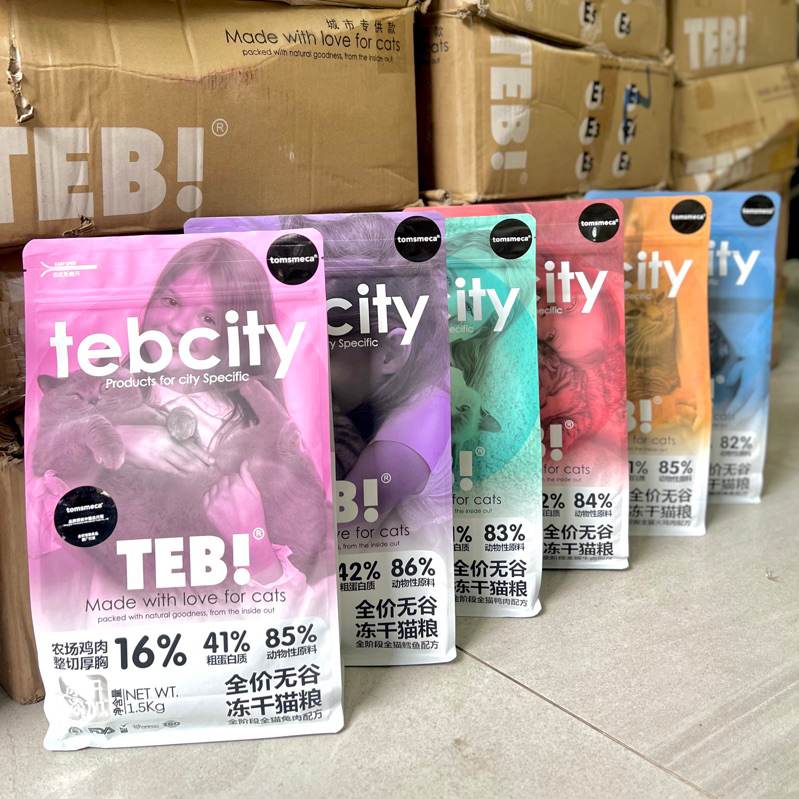 Hạt Teb City Mix Thịt Sấy Cho Mèo Mọi Lứa Tuổi