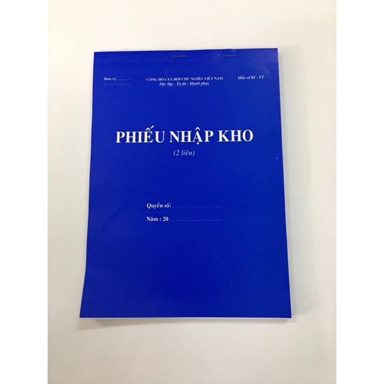 Phiếu xuất kho/nhập kho 2 liên loại dày 100 trang A4
