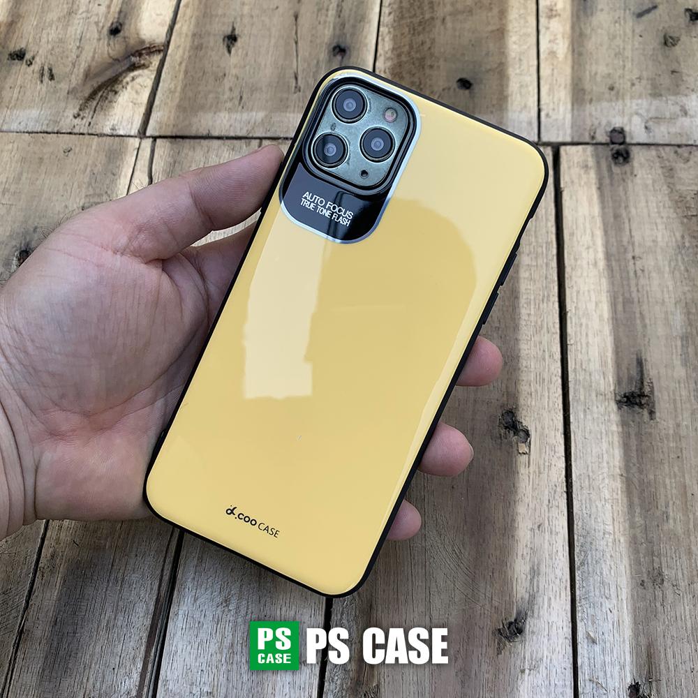 Ốp lưng bảo vệ camera hiệu Q.COO dành cho iPhone 11 Pro Max - Màu vàng - PS Case phân phối