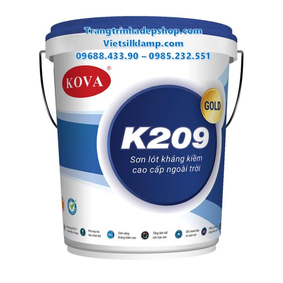Sơn màu ngoại thất - sơn bóng cao cấp kova k360-gold