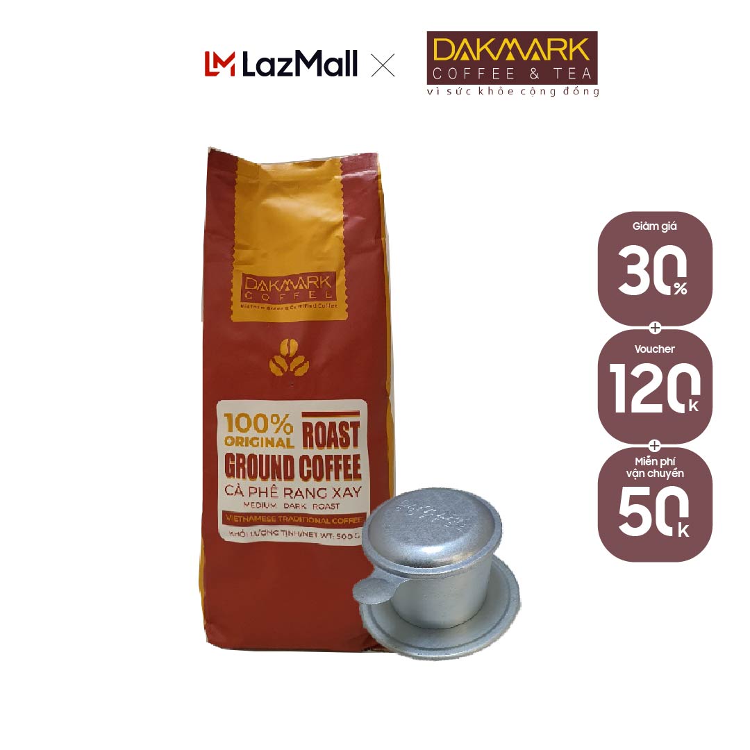 Cà phê rang xay nguyên chất Honey Robusta DakMark - 500g