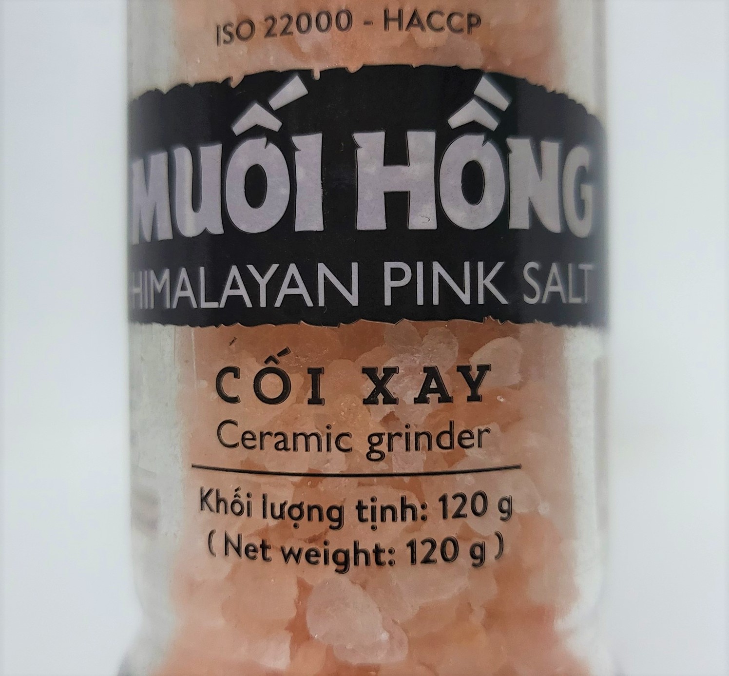 [Lọ 120g – CỐI XAY] MUỐI HỒNG HẠT (KÈM CỐI XAY) [Pakistan] VIPEP Hymalayan Pink Salt Seed with Ceramic Grinder