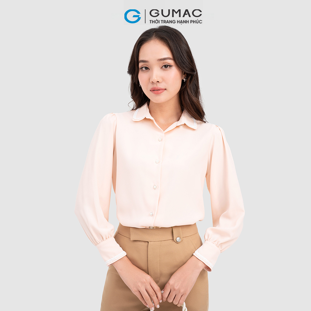 Áo kiểu phối ren thời trang GUMAC AC10075