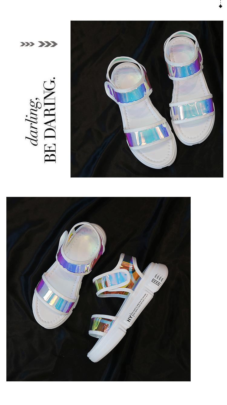 Giày sandal hologram sắc màu (xả hàng)