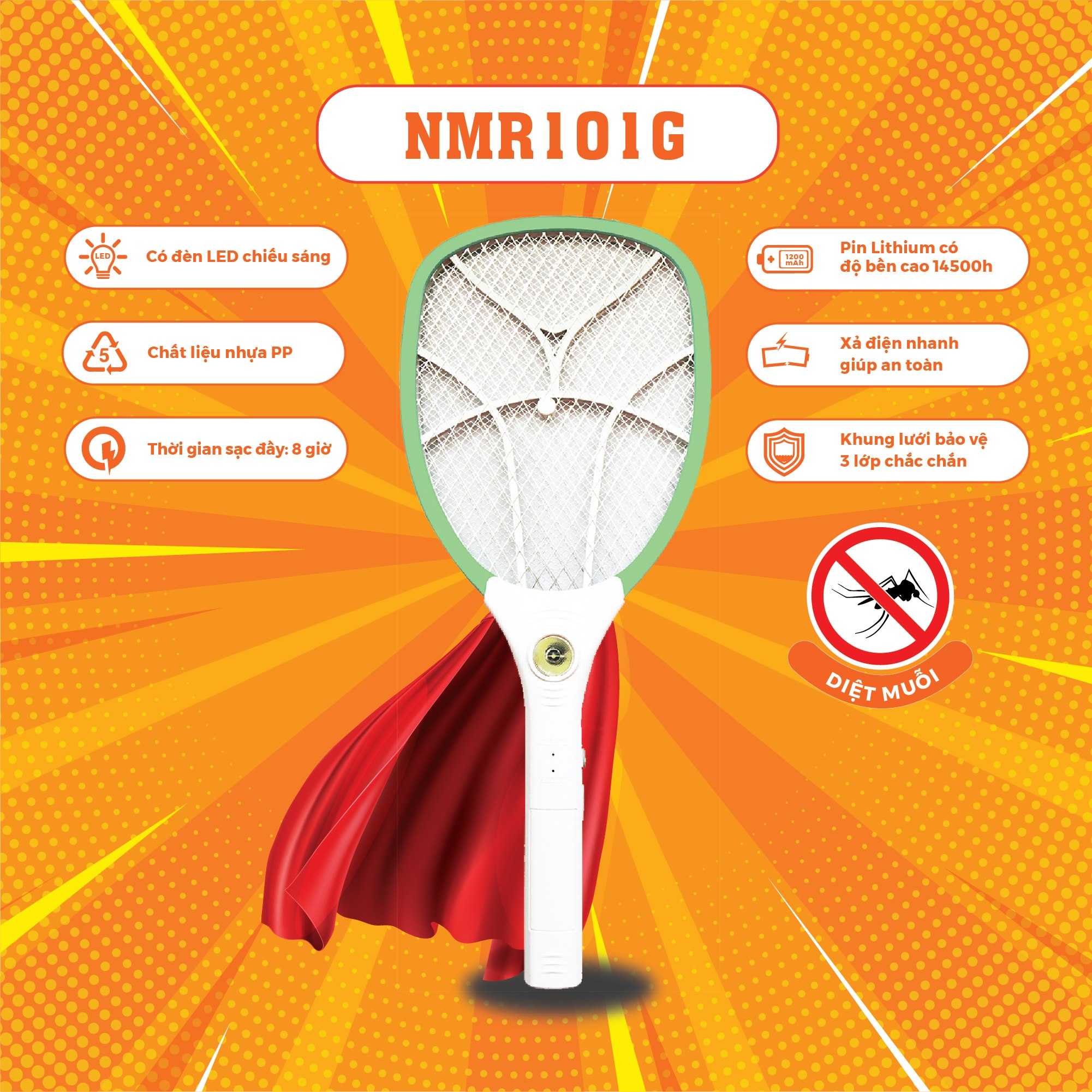 Vợt muỗi thông minh Nanoco