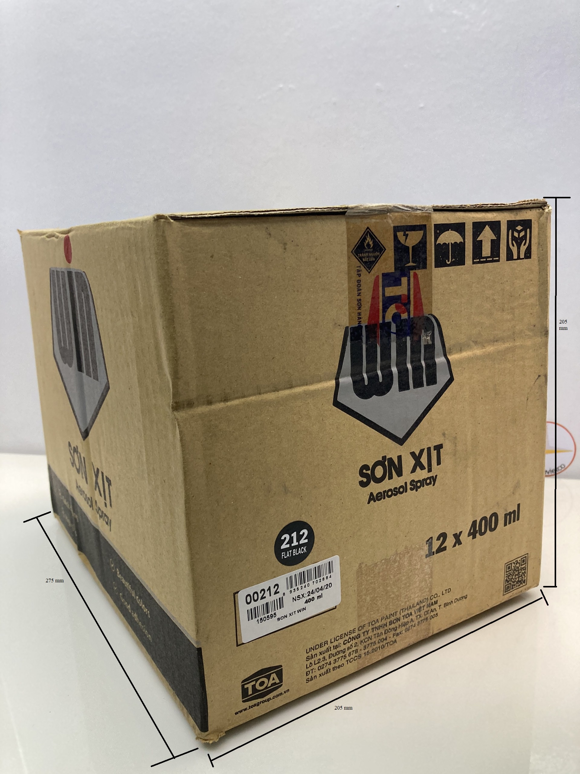 Sơn phun, sơn xịt Win màu đen 210 400ml