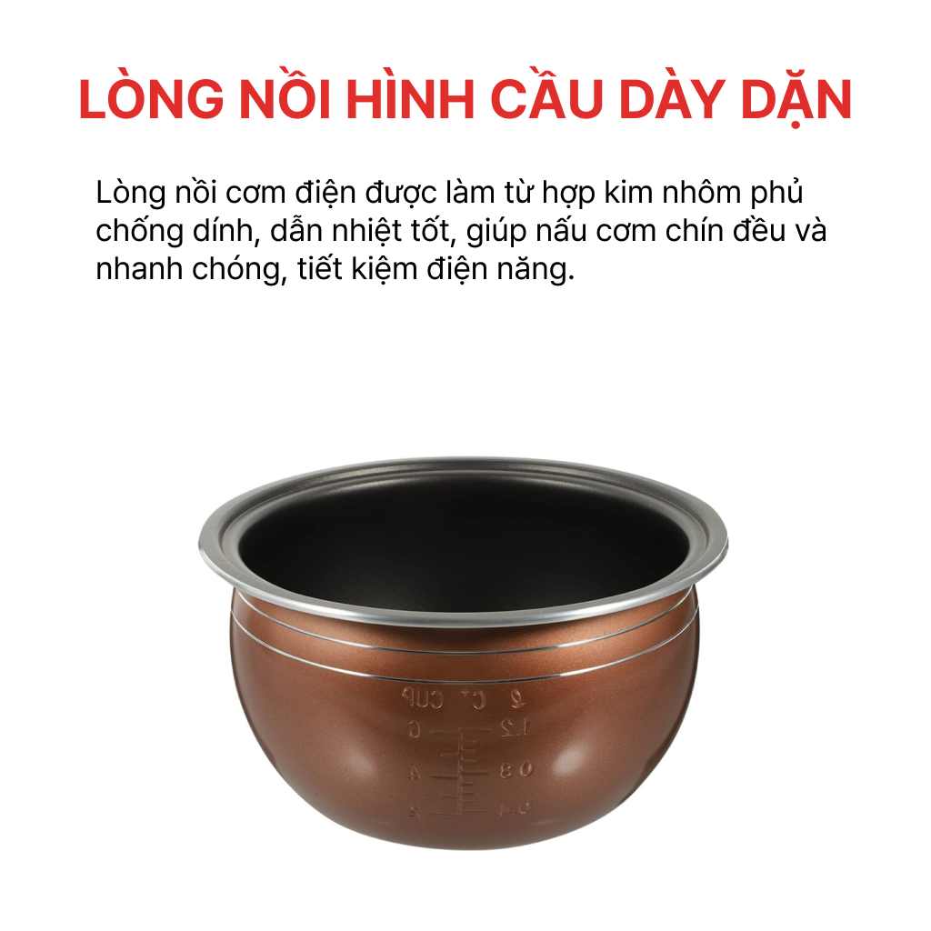Nồi cơm điện tử Happy Cook 1.2L