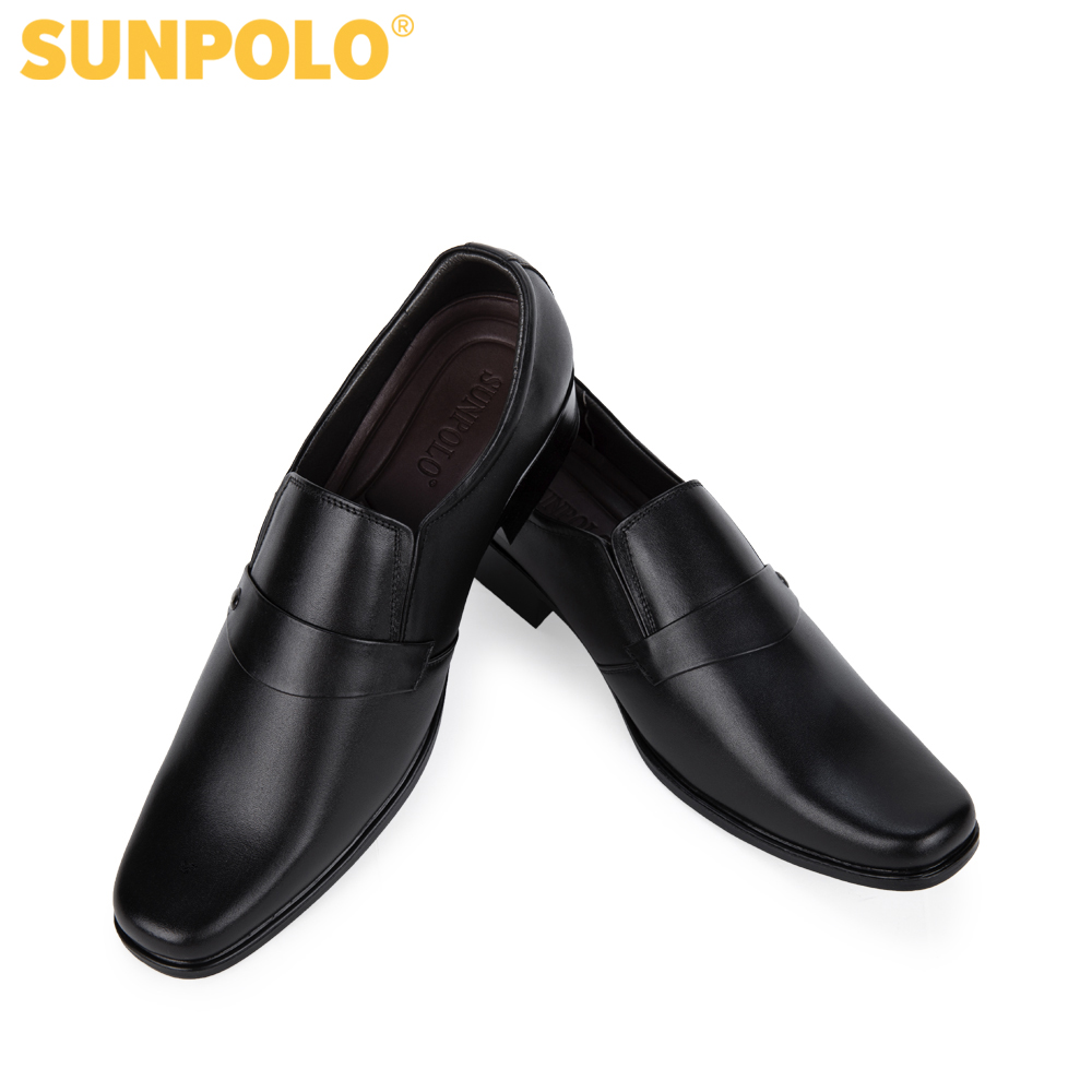 Giày Nam Da Bò Công Sở SUNPOLO SPH120 (Đen)