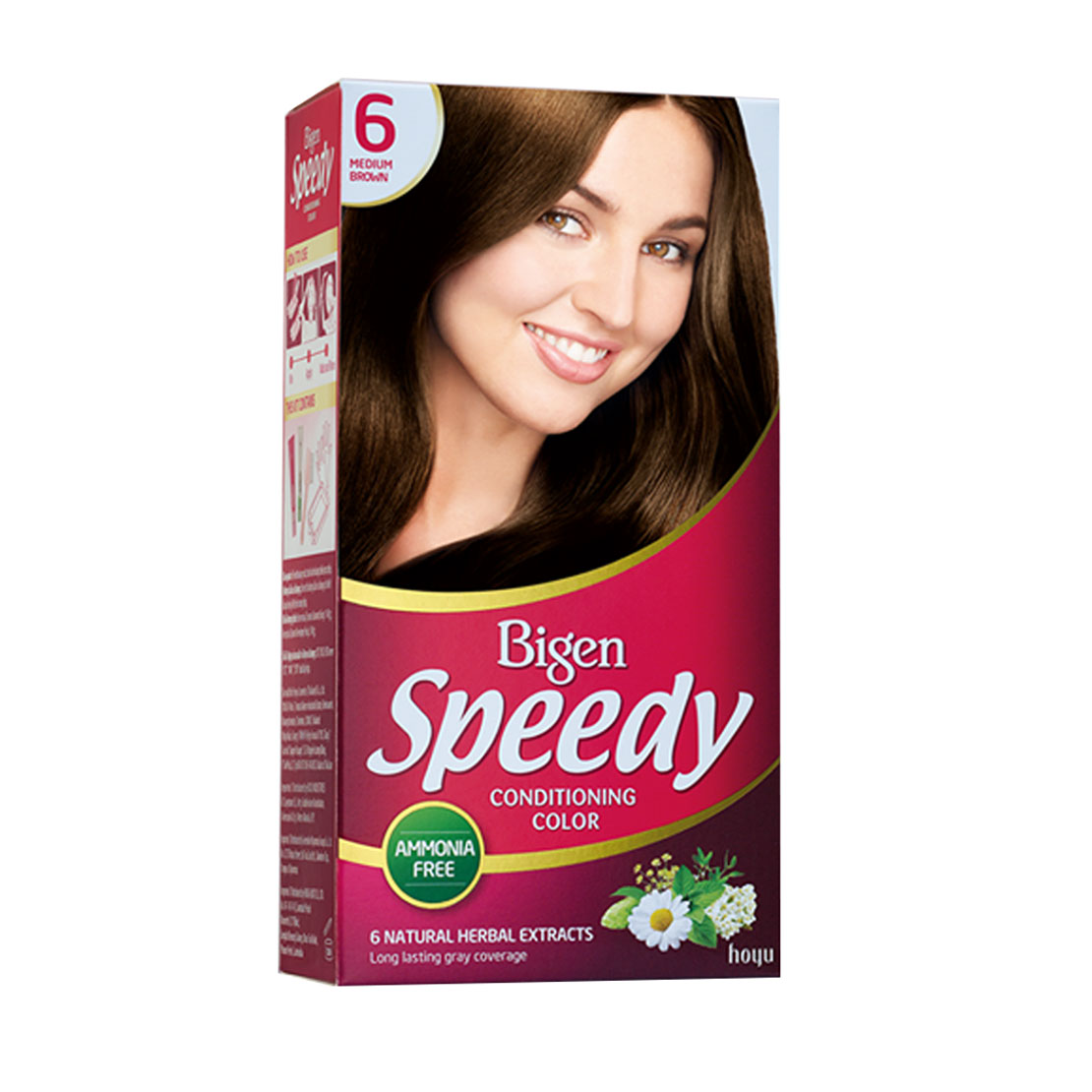 [HCM]Thuốc nhuộm tóc Bigen Speedy số 6 Màu Medium Brown Nâu Caramen