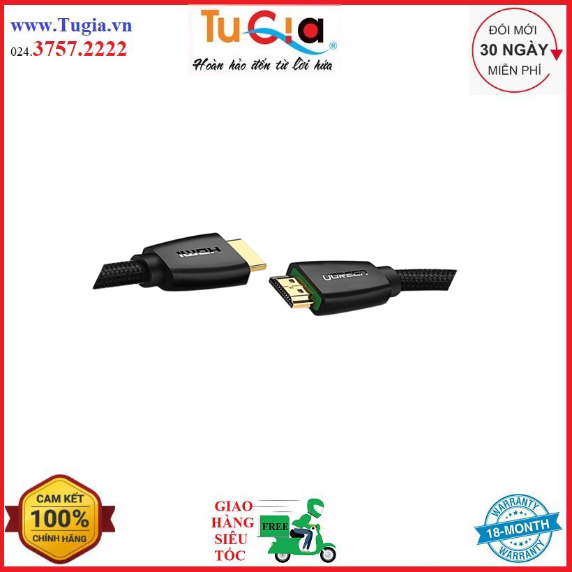 Cáp hdmi 2.0 3d/4k ugreen 40412 5m - hàng chính hãng