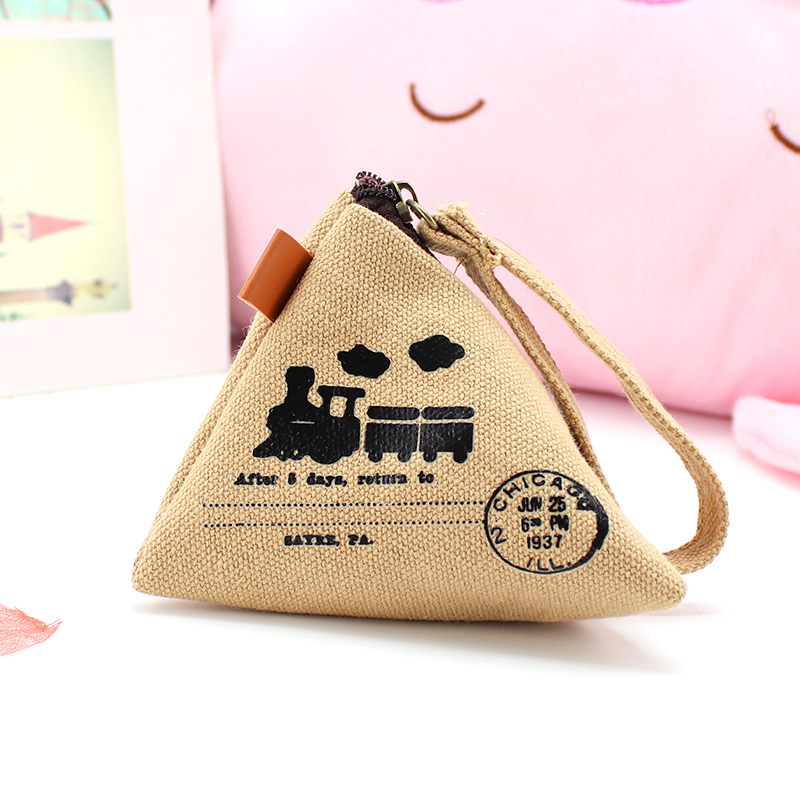 Ví củ ấu mini vải thô dễ thương - A276