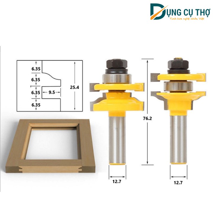 Bộ 2 mũi ghép mộng cánh tủ bếp MUWANG