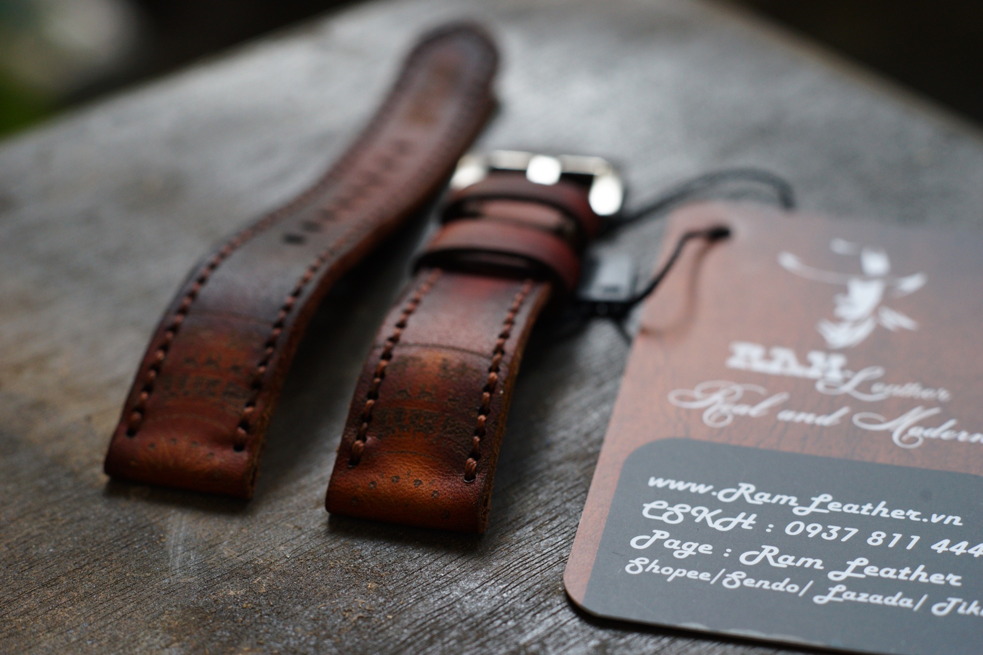 WATCH STRAPS DOUBLE COW LEATHER REAL