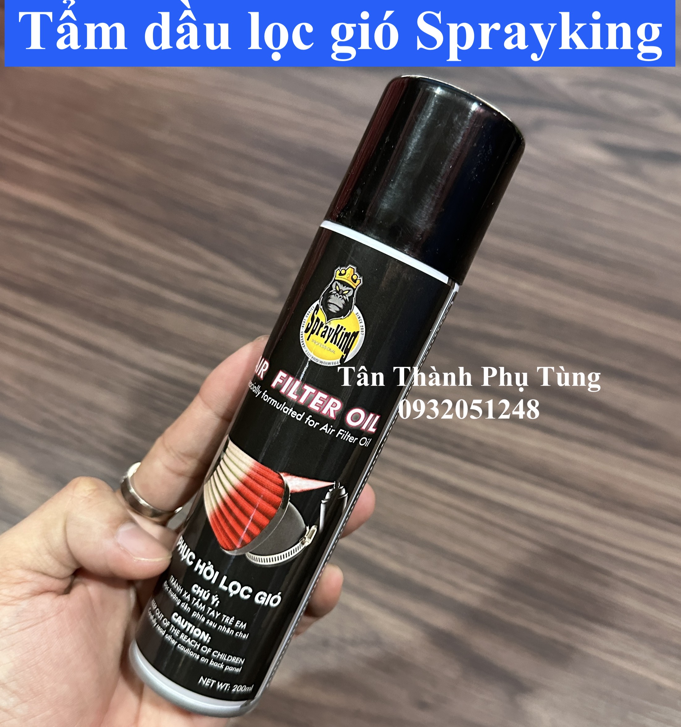 Chai tẩm dầu lọc gió Sprayking 200ml