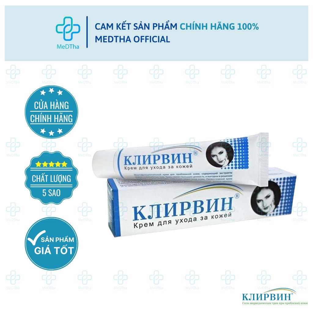 Kem hỗ trợ trị sẹo mờ thâm rạn da Klirvin 25g [Chính hãng của Nga]