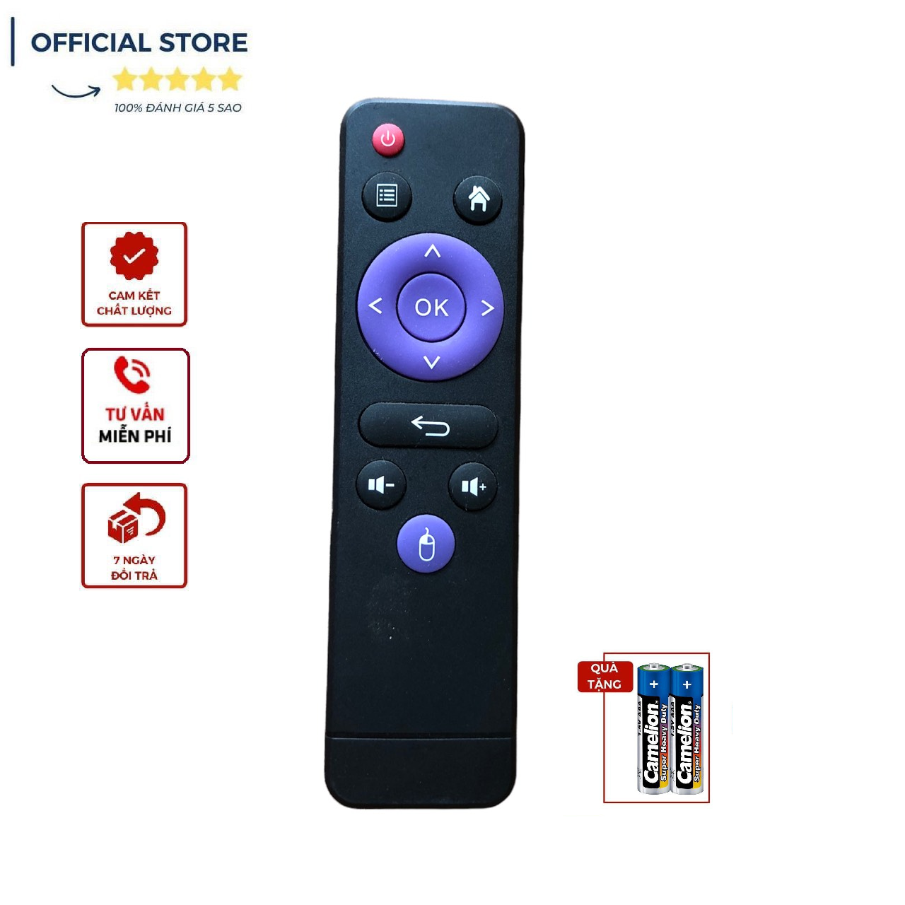 Điều khiển từ xa hồng ngoại dành cho tv h96 rk3318 allwinner h603 tv box - remote điều khiển từ xa hồng ngoại - đầu bấm điều khiển từ xa hồng ngoại dùng cho h96 rk3318 allwinner h603 tv box - tặng kèm pin