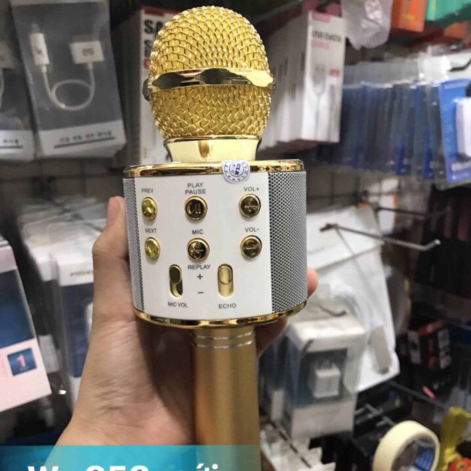 Mic Hát Karaoke 858, Micro Bluetooth Không Dây Siêu Xịn