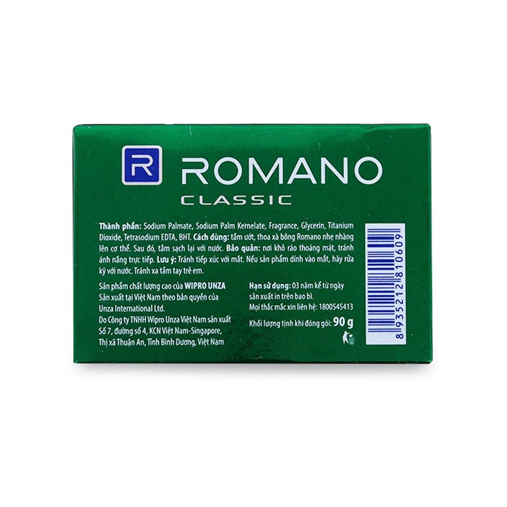 [HCM]Xà bông nước hoa thơm Romano Classic (90g)