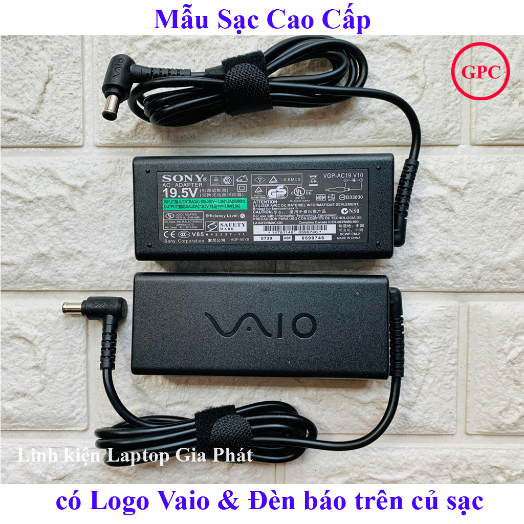 Sạc Laptop SONY Vaio 19.5V - 3.9A ( Adapter Sony 19.5V 3.9A) Kèm dây nguồn