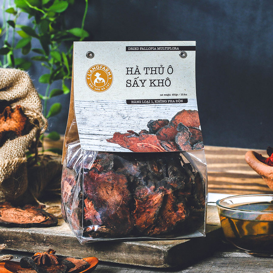 Hà thủ ô sấy khô Langfarm, 450g, bịch
