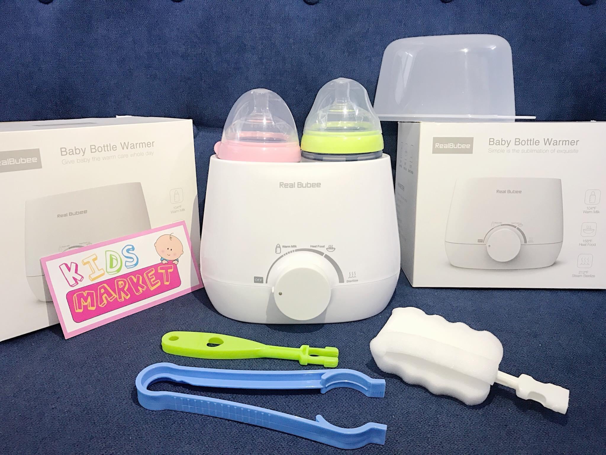 [Tặng Bộ Dụng Cụ Vệ Sinh] Máy Hâm Sữa Tiệt Trùng Đa Chức Năng Real Bubee