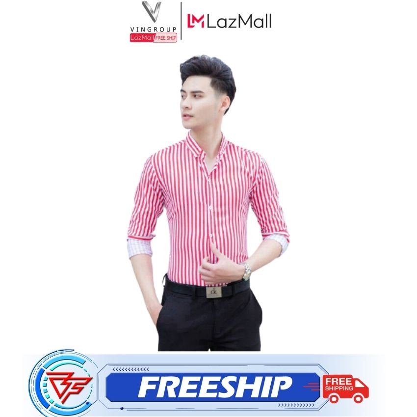 Áo Sơ Mi Nam Lụa Mềm Mịn Chống Nhăn Cao Cấp Nhiều Mầu Họa Tiết Sọc Kẻ -Phong Cách Hàn Quốc