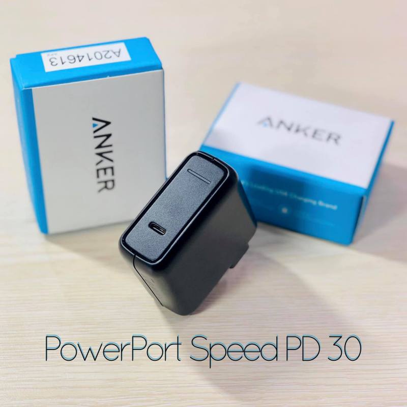 Cóc Sạc Nhanh ANKER PowerPort Speed 1 cổng USB-C 30w Power Delivery - A2014