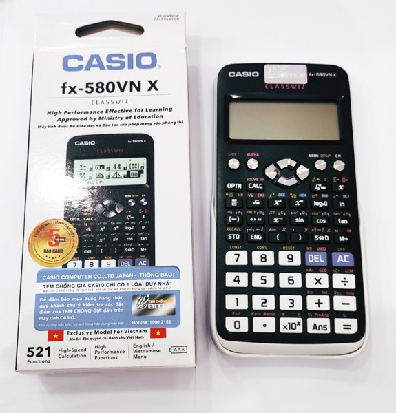 (Rẻ Vô Địch) Máy tính Casio FX 580VNX HÀNG OEM THÁI LAN , Máy Tính Cầm Tay , Máy tính  cho kết quả nhanh chóng chính xác , tuyệt đối. Máy Tính Cho Học Sinh Cấp 2, Cấp 3, kế toán , sinh viên đại học tại GoLDen StoRe_Mall