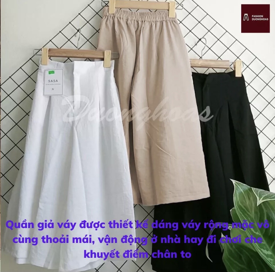 Quần Giả Váy Lửng Cao Cấp Chất Đũi Sớ Mát QGV505