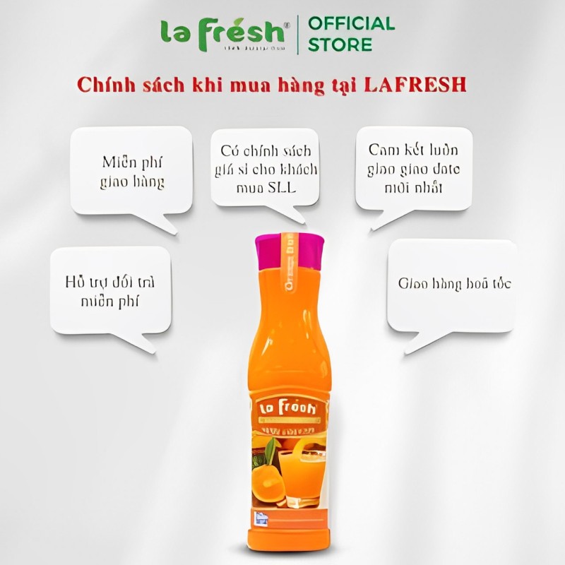 Nước cốt Cam cô đặc LAFRESH Chai 650ml