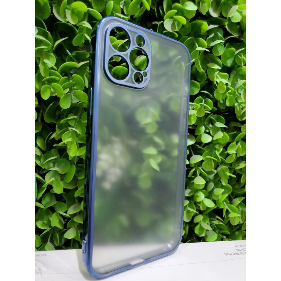 Ốp likgus lưng nhám viền màu bảo vệ camera iphone 11 / 11 pro / 11 pro max / 12 pro max / 12 / 12 pro / 12 mini