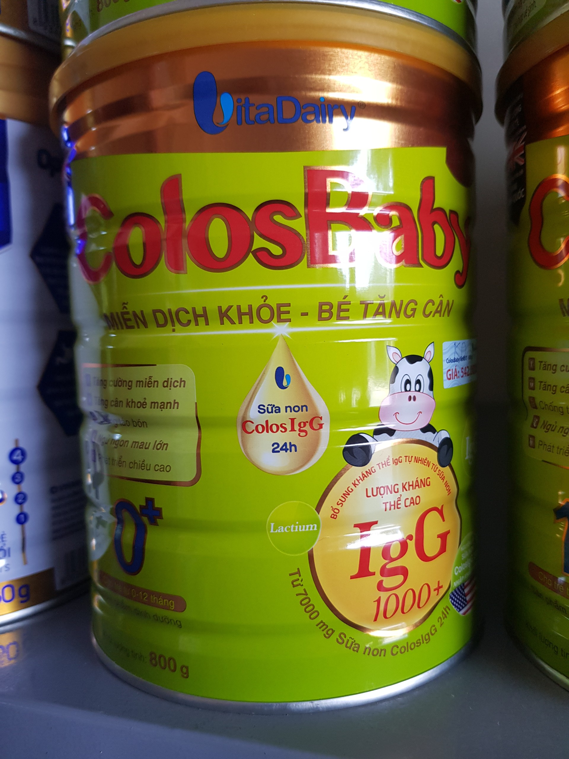 Sữa Bột ColosBaby Gold 0+ IgG 1000+ 800g (Miễn dịch khỏe, bé tăng cân)