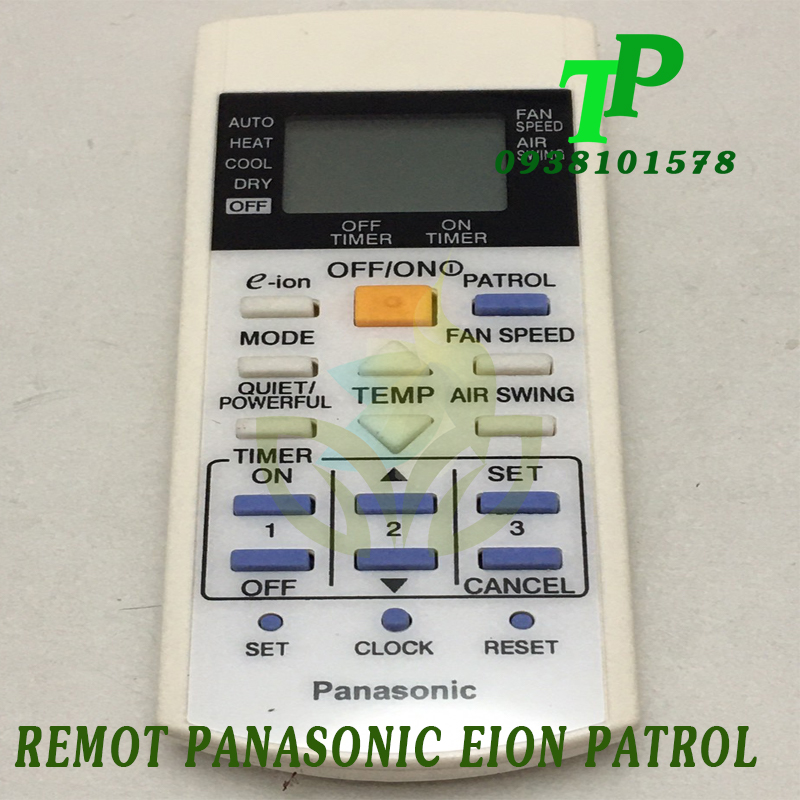 Điều Khiển Máy Lạnh, Remote Điều Hòa Panasonic Eion Patrol 2C (Tặng kèm Pin)
